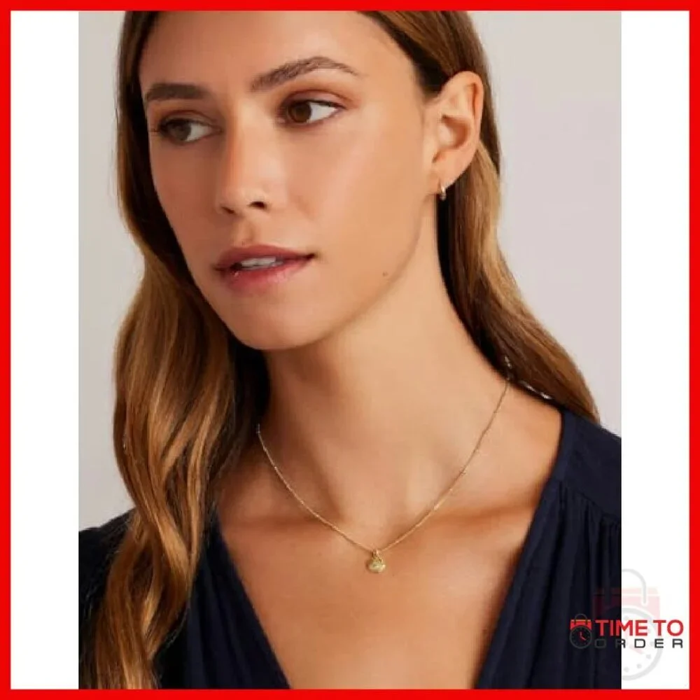 18k Gold Plated Necklace 16 Inch Chain Dainty Layering Pendant